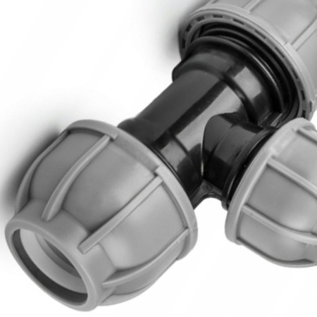 T-Stück für PE Rohr 40 / 25 / 40 mm Verbinder PN10 BRADAS DSRA10T4025