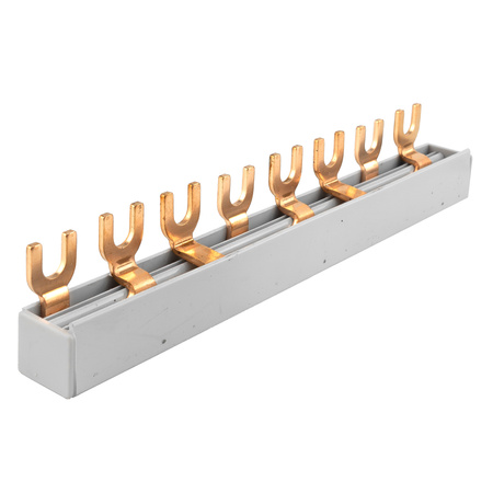 Phasenschiene 3P Gabel 8-polig 12mm² PS/G Schiene Sammelschiene 80A DV-6701-PSG