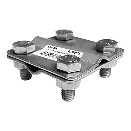 Kreuz-Erdungsverbinder Erdungs Kreuzklemme 4-Schraubig Erdung M8 Edelstahl Blitzschutzklemme Erdungsklemme 1.1 NI