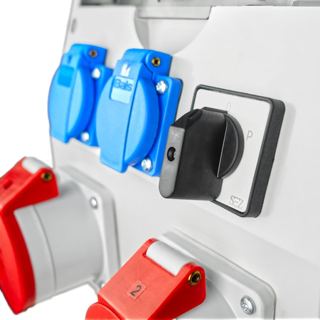 Baustromverteiler 32A/5P 16A/5P Fi-Schalter Stromverteiler 2x230V Doktorvolt ECO-S/FI DV-8683-D