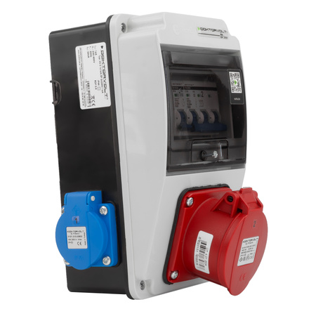 Wandverteiler XS-S 16A 2x230V IP44 Stromverteiler Komplett Verdrahtet Doktorvolt DV-5107-D