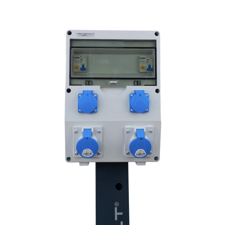 Campingverteiler Campingsäule auf Ständer TD-CAMP FI/LS 2x16A/3P 2x230V DV-1703-D