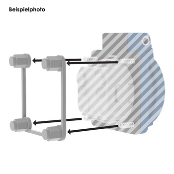 Einbausatz für Schutzkontakt-Steckdosen 4 Kunststoffmuttern Lochmass 38x38mm Isolierschutz 1370