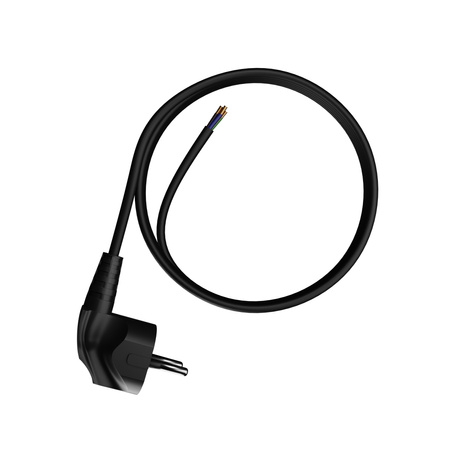 Anschlusskabel 3m mit Winkelstecker Uni-Schuko 250V 16A 3x0,75 mm² OMY PP-50 Schwarz W-97158