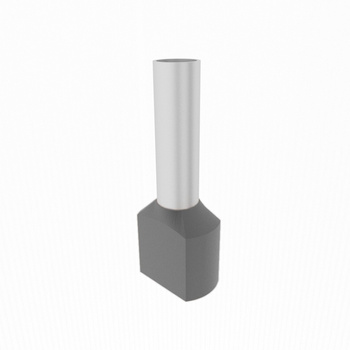 100Stk. Zwillingsaderendhülsen isoliert grau 2x0,75mm2/8mm TE7508 Elpromet 2587