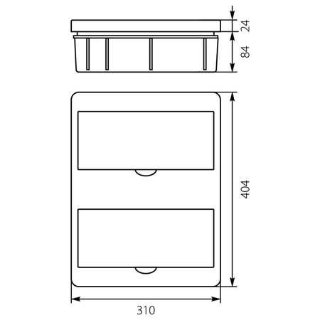 Verteilerkasten Unterverteilung Sicherungskasten UP 24 Module Rp24 IP40 E-P 8.5
