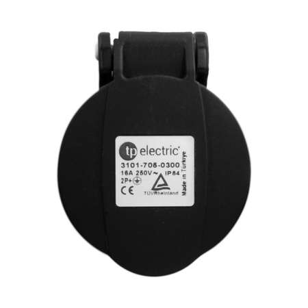 Elektrische Steckdose UPS mit Kabelverschraubung 16A TYP F IP54 250V AC TPE 3101-705-0300