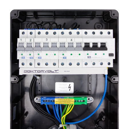 Baustromverteiler 16A 32A 4x230V Stromverteiler mit Mennekes-Steckdosen FI-Schalter LS-Schalter Doktorvolt TD-S/FI DV-6442-D