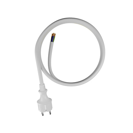 Anschlusskabel 4m IP44 mit geradem Stecker 250V 16A 3x2,5 mm² H05VV-F PP-40H Weiß W-98394