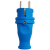 Gummistecker 16A 230V IP44 Uni-Schuko Stecker blau 3101-303-0900