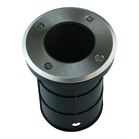 Bodeneinbaustrahler GU10 50W IP67 rund chrom Bodenstrahler Bodeneinbauleuchte Gartenleuchte Ohne Birne ALFA-O GTV ON-ALFAOGU10-06