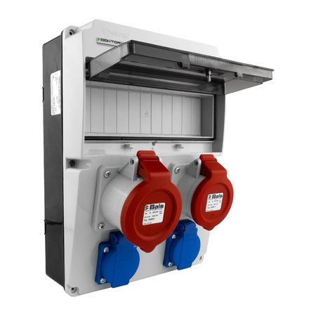 Baustromverteiler JUN 32A/16A/2x230V Bals-Steckdosen DOKTORVOLT® DV-6832-F