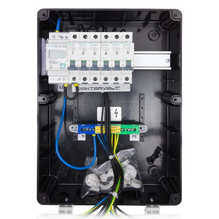 Stromverteiler pTD-S 6x230V 1P Stromzähler SIEMENS und MENNEKES Doktorvolt DV-4814-D