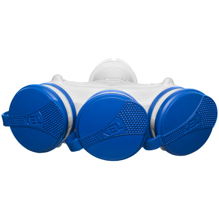 Tragbarer Verteiler Grau-Blau R-X3/44S IP44 3×2P+E 16A 250V Schuko W-01161