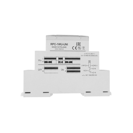 Zeitrelais m.1 Funktion 1P 12-240V Start und Reset Relais Relpol RPC-1WU-UNI