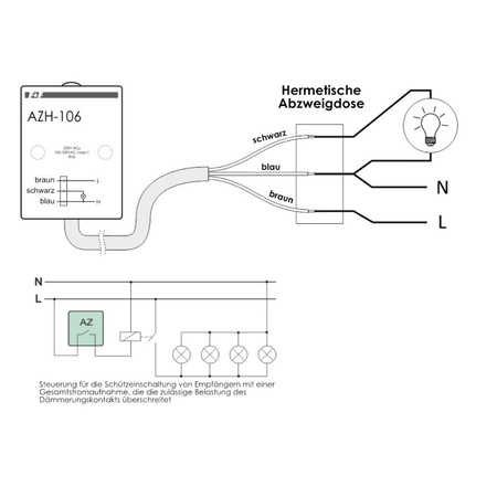 Dämmerungsschalter Hermetisch AZH-106 F&F 1078