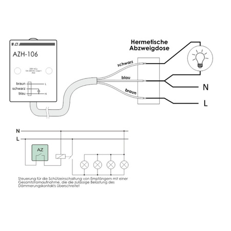 Dämmerungsschalter Hermetisch F&F AZH-106