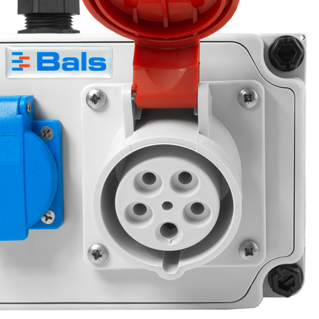 Baustromverteiler 2x16A 230V Schuko 1x16A CEE IP44 BALS ohne Sicherungen BL89004