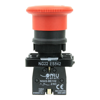 Not Aus Schalter Taster Notschalter für 600V und 10A mit in rotem Knopf NG22-ES542