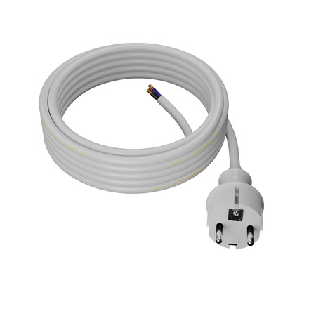 Anschlusskabel 4m IP44 mit geradem Stecker 250V 16A 3x1,5 mm² H05VV-F PP-40H Weiß W-98385