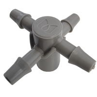 4-Wege Emitter Tropfer Adapter 5mm für 3x5mm Microschlauch Bradas DSK-5135L5
