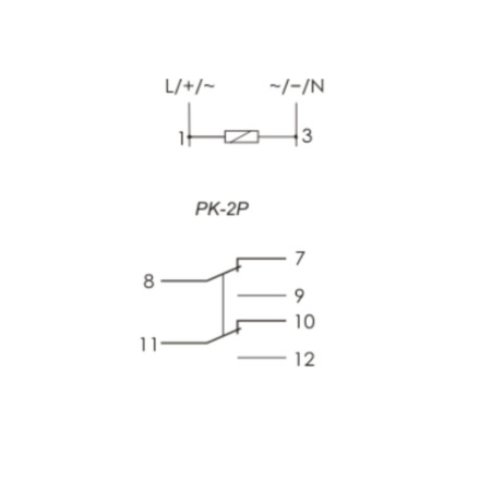 Elektromagnetische Relais Schaltkontakte F&F PK-2P/230V