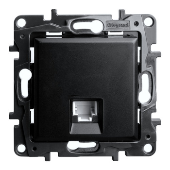 Telefonsteckdose RJ11 schwarz Niloe Step 863555