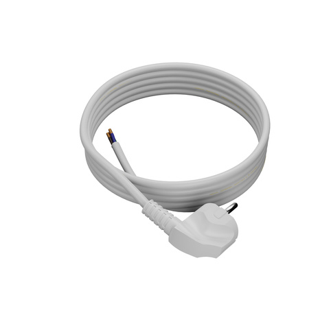 Anschlusskabel 4m mit Winkelstecker Uni-Schuko 250V 16A 3x1,5 mm² OMY PP-50 Weiß W-97183