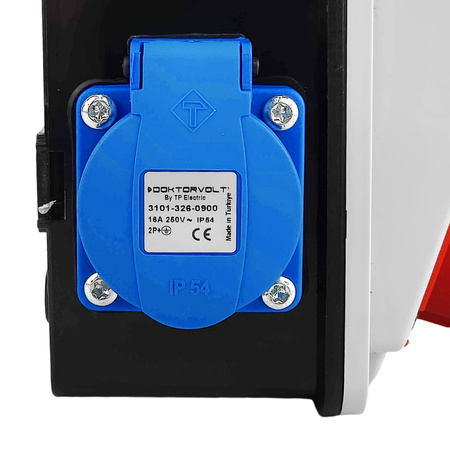 Wandverteiler XS 32A 2x230V IP44 Stromverteiler Komplett Verdrahtet Doktorvolt DV-5091-F