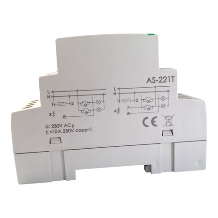 Treppenhausautomat Treppenlichtzeitschalter Zeitrelais mit Ausschaltzeit Warnfunktion F&F AS-221T