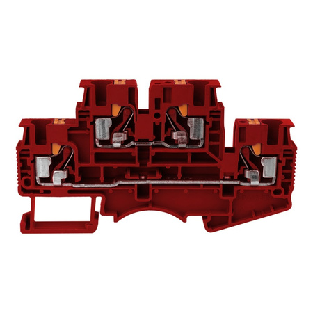 Reihenklemme 4mm2 4 Leiter Doppelstockklemme Etagenklemme Rot DSKK4-01P-16-00A(H)