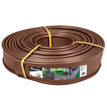 Einfacher Rasenrand 18m x 12,5cm braun Bradas OBKB1 OBKB18125