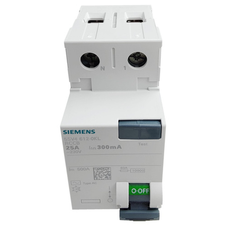 SIEMENS Fehlerstromschutzschalter 25A 2P 300mA Typ AC VDE Fi-Schalter RCD 5749