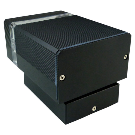 Fassadenleuchte GU10 IP54 schwarz Wandlampe Innen Außen Beleuchtung Nessa GTV LD-NESSAGU10J-20