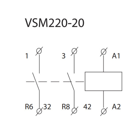 Installationsschütz mit manueller Bedienung 2NO ELKO VSM220-20 230V AC