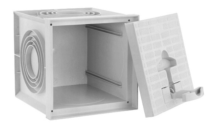 Kabel-Bodenschacht mit Deckel Erdbodenkabel-Schacht 200x205 mit Abdeckung ECPOZ.20