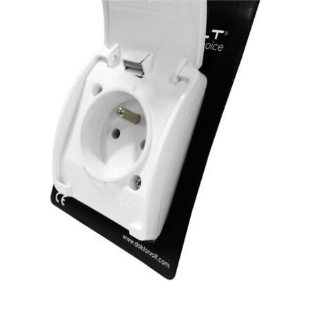 Aufputzsteckdosen IP44 Steckdose französisch System + Klappdeckel weiß 161-01-DRV