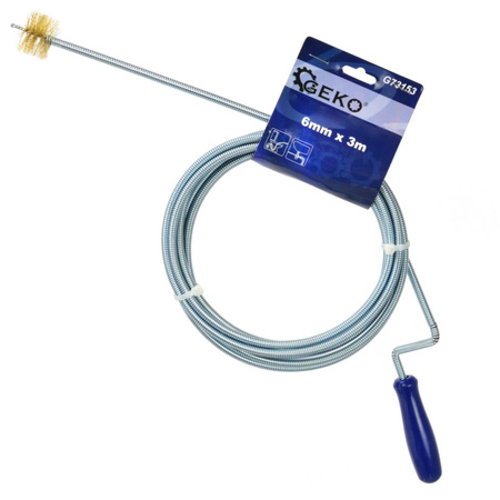 Rohrreinigungsspirale mit Bürste Abflussreiniger 6mm x 3m G73153