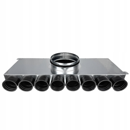 Lüftungsverteiler Verteilerkasten 8x75 Ø200 Wohnraumlüftung Luftverteiler E-KRR-8X75/200-OC (0+8+0)