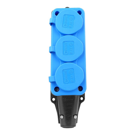 Steckdosenleiste Mehrfachsteckdose 3-fach Aussen Schuko blau 3101-308-0900