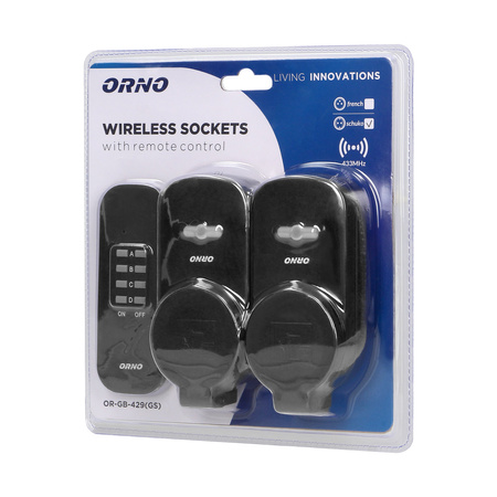 Funksteckdosenschalter Set mit Fernbedienung Schuko OR-GB-429(GS)