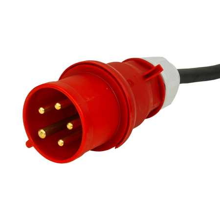 Baustromverteiler 2x16A 32A CEE 4x230V Mobilverteiler mit Griff und Kabel mit 32A CEE-Stecker Stromverteiler Doktorvolt DV-1437-F