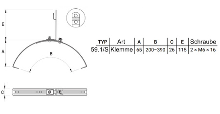 Universalfederhalterung G5 galvanisch verzinkter Stahl Erdung Blitzschutz Dachleitungshalter 2454