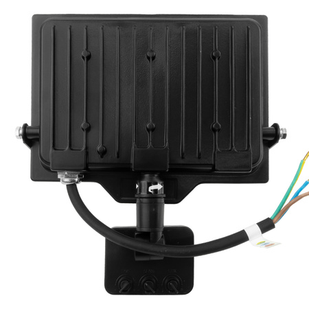 LED Außenstrahler mit Bewegungsmelder 50W GTV Flutlicht schwarz IP65 Außenwandstrahler 5000lm GT-GCR50W-64