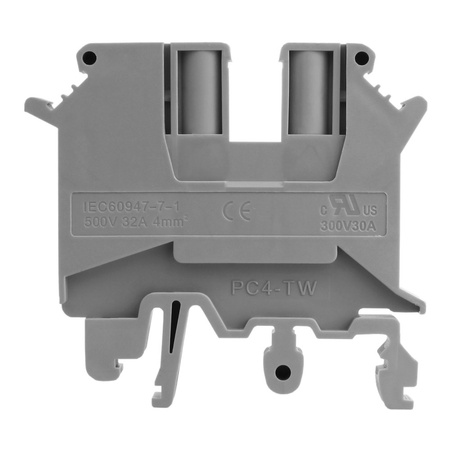 Reihenklemme 4mm2 3 Leiter Durchgangsklemme Grau UL PC4-TW-01P-11-00A(H)