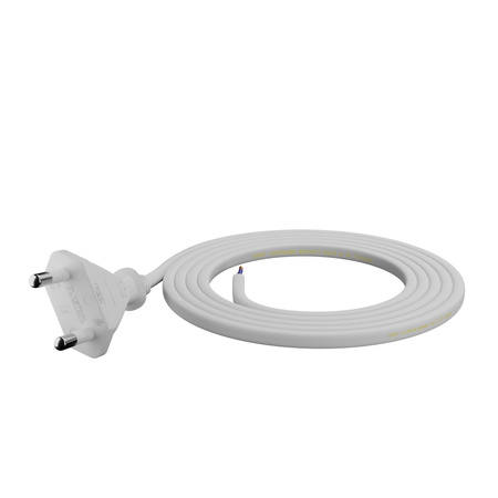 Anschlusskabel 1m mit Flachstecker 2×0,75 mm² OMY P weiß W-97819