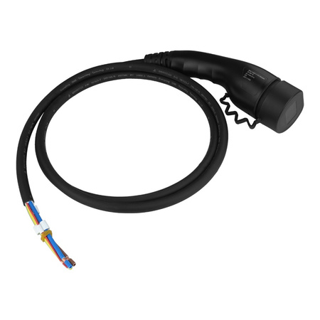 Ladekabel Typ 2 400V 16A 11kW 2 Meter IP54 Ersatzteil Wallbox Elektroauto MEAC-T-016A-V1-03-2