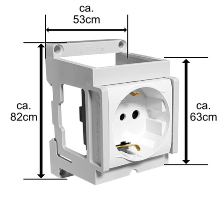 Einbausteckdose Schuko für Hutschiene DIN IP20 Marlanvil 0239