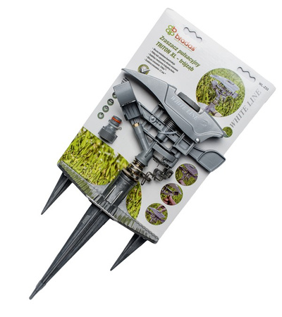 Kreisregner 598m² mit Metallerdspieß Impulsregner Sprenger Regner TRITON XL WHITE LINE Bradas WL-Z33