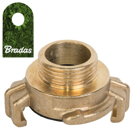 Klauenkupplung GEKA Außengewinde 1" Messing Schnellkupplung BRADAS BR-GK113A
